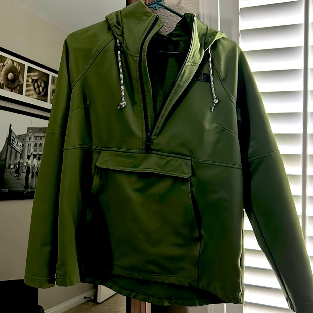 The North Face Olive Green Pullover Hoodie Jacket
